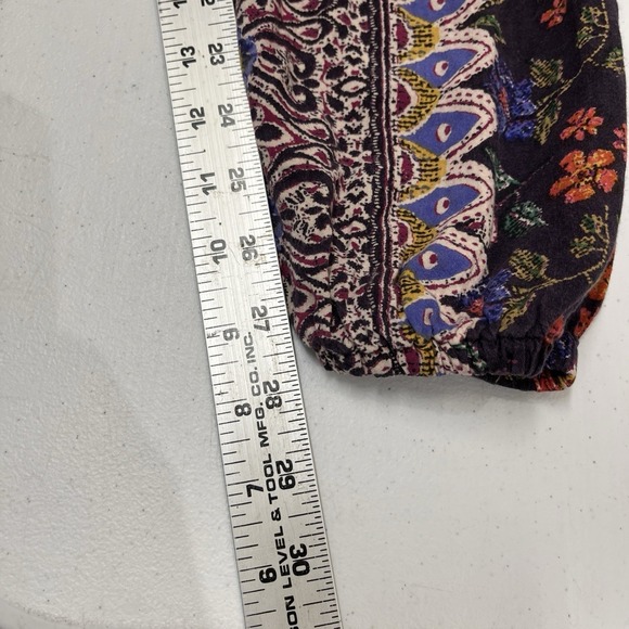 Angie Pants Mixed Boho Print Pull On Joggers Size S Hippie Festival Coachella - Picture 6 of 16